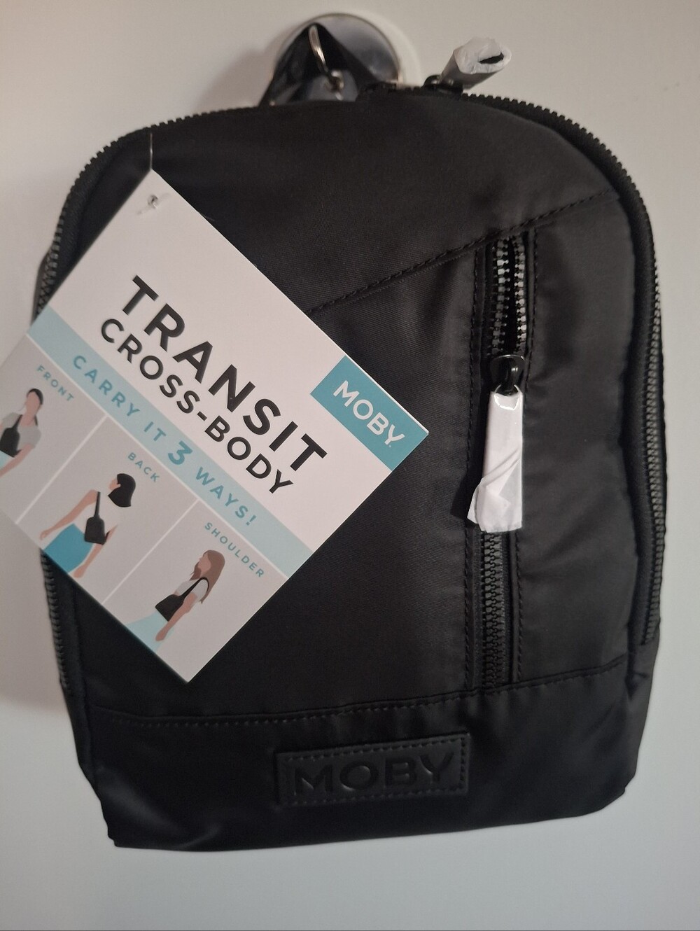 Black Transit Cross-Body Bag for Men/Women